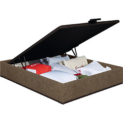 Sommier Lit Coffre Epeda Élite - Tramé Marron 160x200
