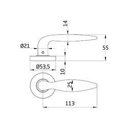 Acheter AMIG | Poignées sur rosace 35R | Ø53 mm | Acier inoxydable AISI 304 | Mat