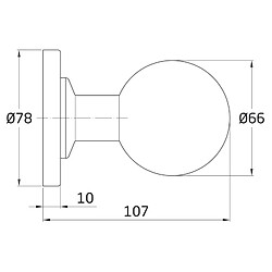 Avis AMIG | Bouton de porte d´entrée 11 | Ø66 mm | Acier inoxydable AISI 304 | Mat