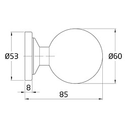 Avis AMIG | Bouton de porte d´entrée 10 | Ø60 mm | Acier inoxydable AISI 304 | Mat