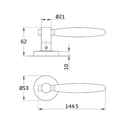 AMIG | Poignées sur rosace 22R | Ø53 mm | Acier inoxydable AISI 304 | Mat pas cher