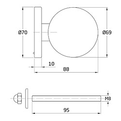 Amig bouton de porte d'entrée - Laiton pas cher