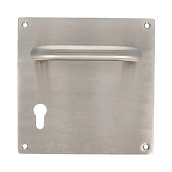 AMIG | Poignées sur plaque à cylindre 3CB | 180 x 180 mm | Acier inoxydable AISI 304 | Mat