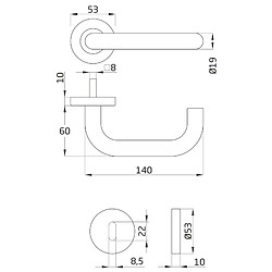 Avis Amig Bouton de porte sur rosace inox