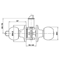 AMIG | Serrure tubulaire 610 | Acier inoxydable AISI 304 | Mat pas cher