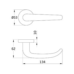 Amig Poignée de porte sur rosace inox pas cher