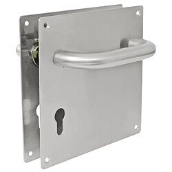 Acheter AMIG | Poignées sur plaque à cylindre 3CB | 180 x 180 mm | Acier inoxydable AISI 304 | Mat