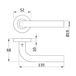Acheter Amig Bouton de porte sur rosace - Noir