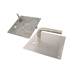 Avis AMIG | Poignées sur plaque à condamnation 4CW | 180 x 180 mm | Acier inoxydable AISI 304 | Mat
