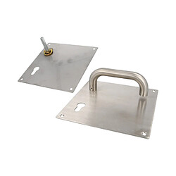 Avis AMIG | Poignées sur plaque à cylindre 3CB | 180 x 180 mm | Acier inoxydable AISI 304 | Mat