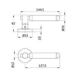AMIG | Poignées sur rosace 24R | Ø53 mm | Acier inoxydable AISI 304 | Mat pas cher