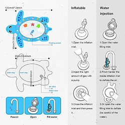 Tapis d'éveil bébé tortue gonflable - Bleu
