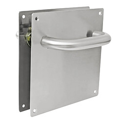 Amig Poignée de porte sur plaque - Inox pas cher