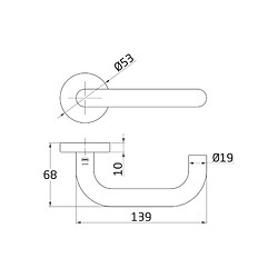 Amig Poignée bouton sur rosace inox pas cher