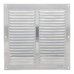 AMIG | Grille d'aération avec moustiquaire 3 | 250 x 250 mm | Aluminium | Argent