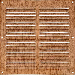 AMIG | Grille d'aération 3 | 200 x 200 mm | Aluminium | Hêtre