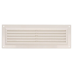 AMIG | Grille d'aération à encastrer 9 | 260 x 90 mm | ABS | Blanc