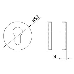 Amig Rosace de clé inox - Noir