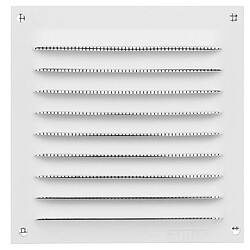 AMIG | Grille d'aération avec moustiquaire 3 | 100 x 100 mm | Aluminium | Blanc