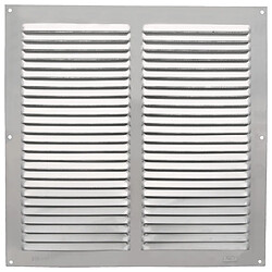 AMIG | Grille d'aération avec moustiquaire 3 | 300 x 300 mm | Aluminium | Argent