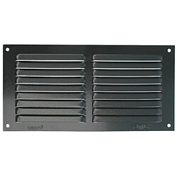 AMIG | Grille d'aération avec moustiquaire 3 | 150 x 300 mm | Aluminium | Noir