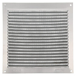 AMIG | Grille d'aération avec moustiquaire 3 | 170 x 170 mm | Aluminium | Argent