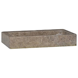 Helloshop26 Lavabo de salle d'eau vasque à poser de toilette lave-mains de salle de bain lavabo de salle d'eau maison intérieur 38 x 24 cm marbre gris 02_0002832