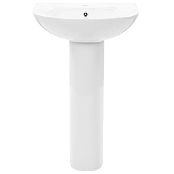 Helloshop26 Lavabo autoportant avec socle en céramique blanc vasque 52 cm salle de bain 02_0002567