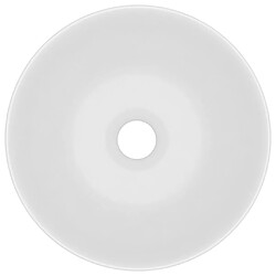 Helloshop26 Lavabo de salle de bain rond vasque à poser de toilette lave-mains de cuisine salle cosmétique maison intérieur diamètre 28 cm céramique blanc mat 02_0002718