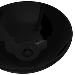 Helloshop26 Bassin d'évier rond céramique pour salle de bain lavabo lave-mains noir 02_0002504