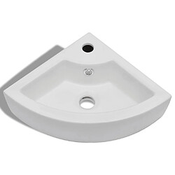 Helloshop26 Lavabo avec trou de trop-plein 45 cm céramique blanc 02_0002491