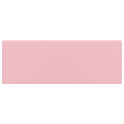Helloshop26 Lavabo carré de luxe à trop-plein vasque à poser de toilette lave-mains de salle de bain salle cosmétique maison 41 x 41 cm céramique rose mat 02_0002686