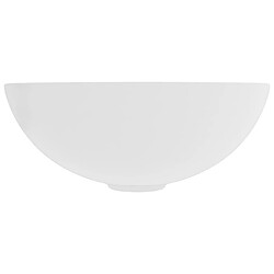 Helloshop26 Lavabo de salle de bain rond vasque à poser de toilette lave-mains de cuisine salle cosmétique maison intérieur diamètre 28 cm céramique blanc mat 02_0002718