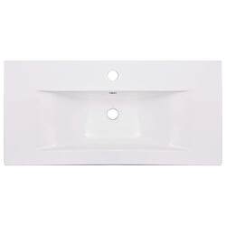 Helloshop26 Lavabo salle de bain encastré 81 cm céramique blanc 02_0002644