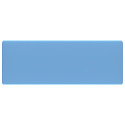 Helloshop26 Lavabo carré de luxe à trop-plein vasque à poser de toilette lave-mains de salle de bain salle cosmétique 41 x 41 cm céramique bleu clair mat 02_0002687