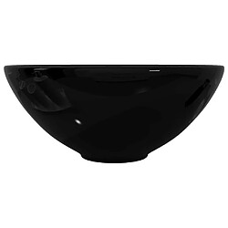 Helloshop26 Bassin d'évier rond céramique pour salle de bain lavabo lave-mains noir 02_0002504