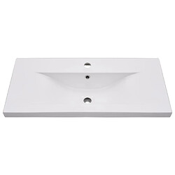 Helloshop26 Lavabo salle de bain encastré 81 cm céramique blanc 02_0002644