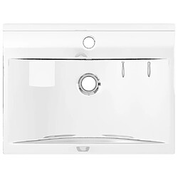 Helloshop26 Lavabo avec trop-plein lave-mains vasque à poser vasque à monter salle de bain intérieur salle d'eau cabine de toilette maison 60 x 46 cm céramique argenté 02_0002607