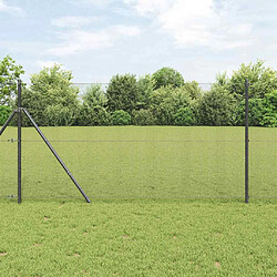 vidaXL Clôture en fil soudé Gris 1 x 50 m Acier