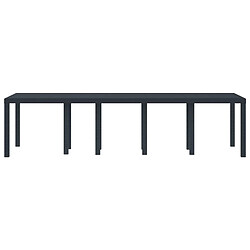 vidaXL Table de jardin pour repas Anthracite 300 x 100 x 73 cm