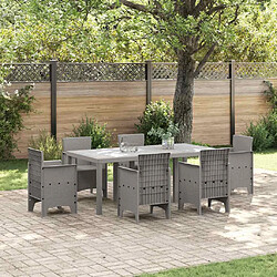 vidaXL Table de jardin pour repas Gris clair 200 x 100 x 73 cm