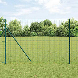 vidaXL Clôture Euro Vert 1,6 x 10 m Fer revêtu de PVC