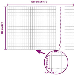 vidaXL Clôture Euro Vert 1,6 x 10 m Fer revêtu de PVC pas cher