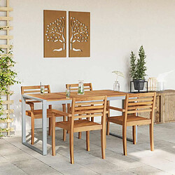 vidaXL Table de jardin pour repas Gris 160 x 80 x 75 cm