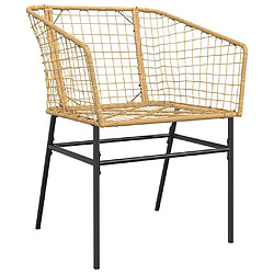 Acheter vidaXL Ensemble à manger jardin 5pcs marron poly rotin verre