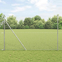 vidaXL Clôture en treillis métallique Argenté 10 x 1,5 m