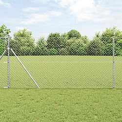 vidaXL Clôture en treillis métallique Argenté 10 x 1,2 m