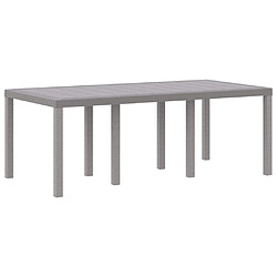 vidaXL Table de jardin pour repas Gris clair 200 x 100 x 73 cm