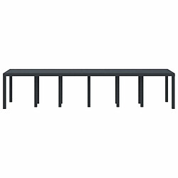 vidaXL Table de jardin pour repas Anthracite 350 x 100 x 73 cm