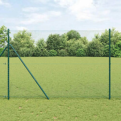 vidaXL Clôture hexagonale Vert 1.6 x 10 m Acier